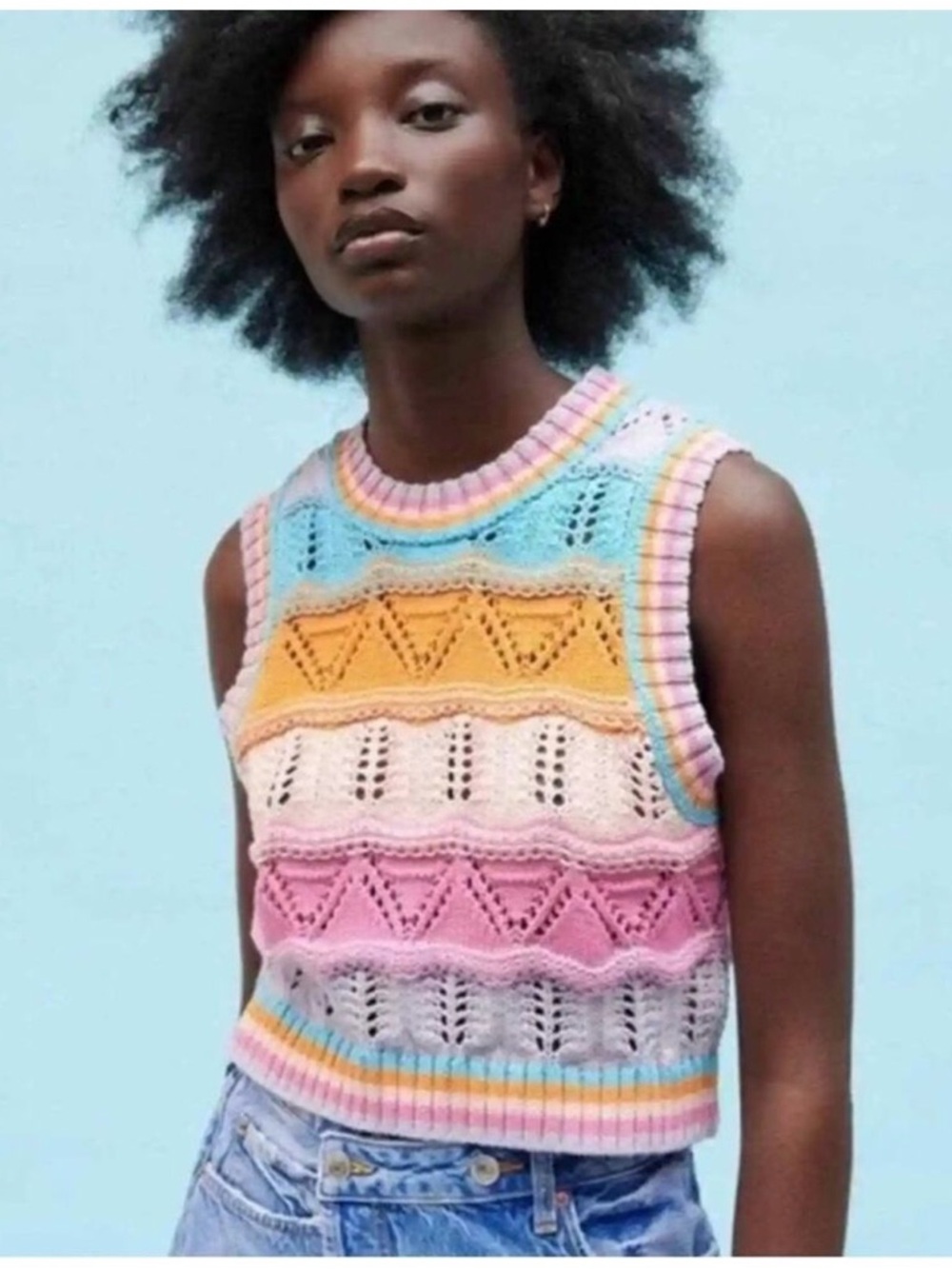 Multicolor Knitted Top